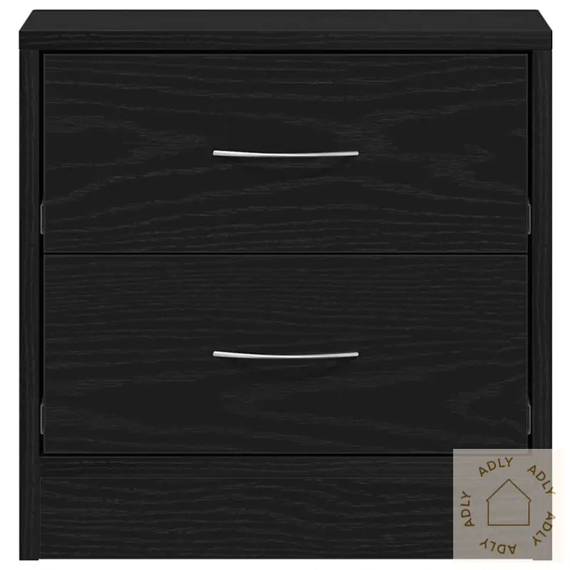 Nattbord 2 Stk Svart Eik 40X30X40 Cm Sponplate