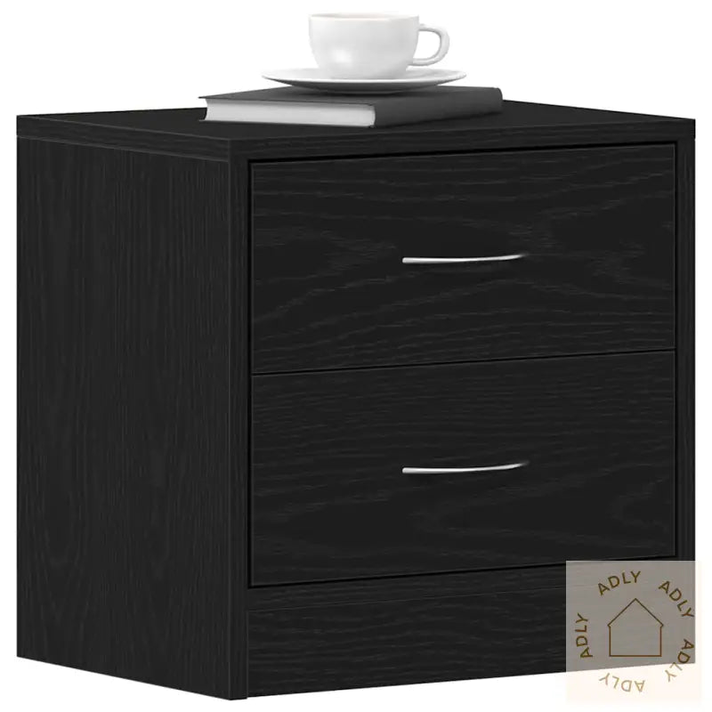 Nattbord 2 Stk Svart Eik 40X30X40 Cm Sponplate