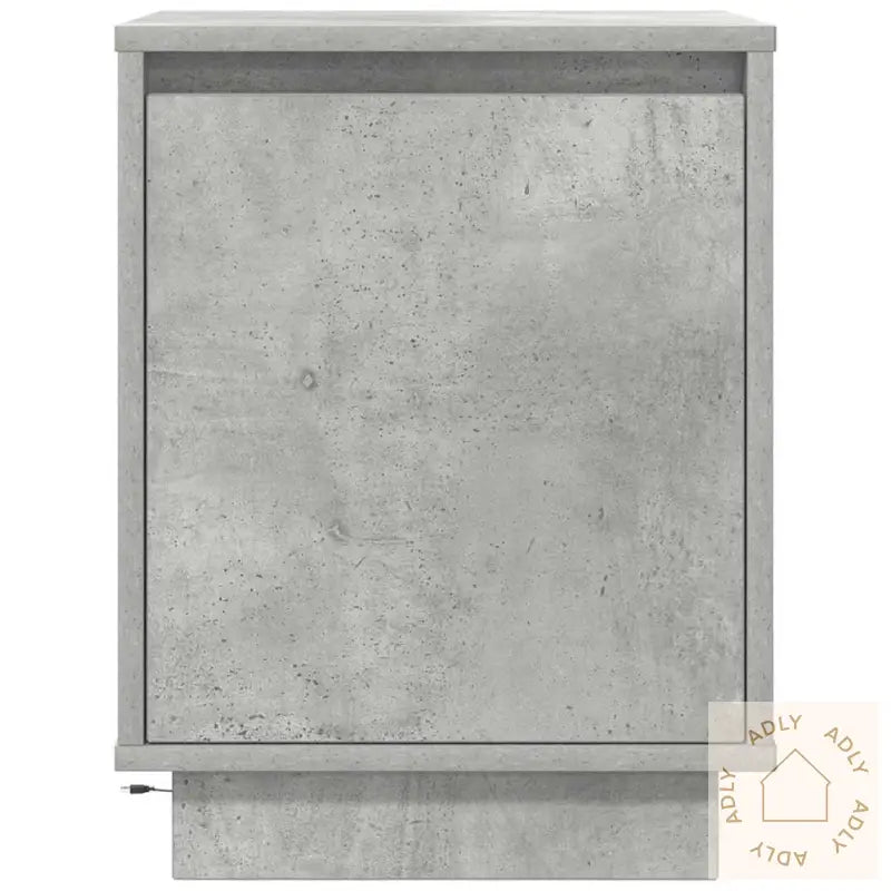 Nattbord Med Led 2 Stk Betonggrå 38X34X50 Cm