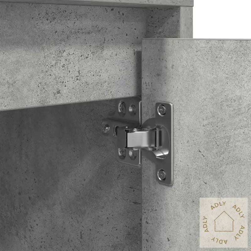 Nattbord Med Led 2 Stk Betonggrå 38X34X50 Cm