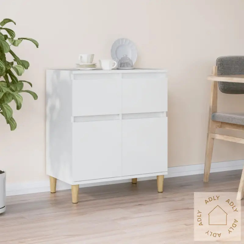 Skjenk Hvit 60X35X70 Cm Konstruert Tre