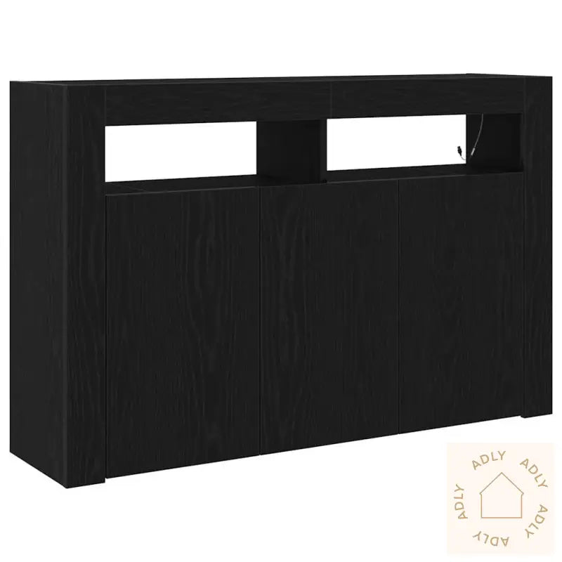 Skap Svart Eik Konstruert Tre 116 X 30 X 75 Cm Moderne Skap