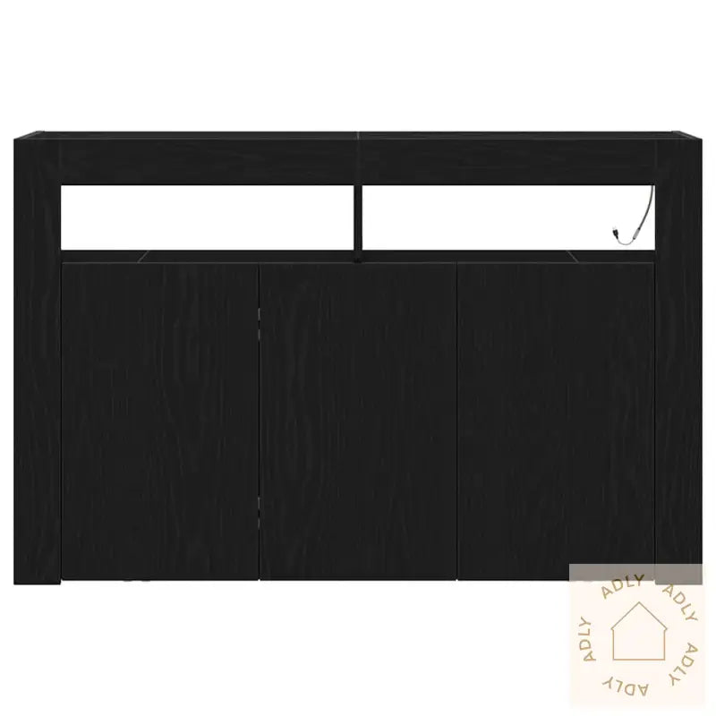 Skap Svart Eik Konstruert Tre 116 X 30 X 75 Cm Moderne Skap