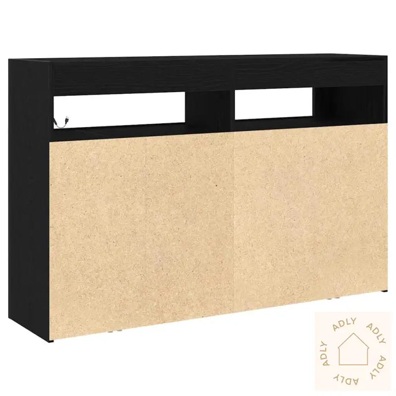 Skap Svart Eik Konstruert Tre 116 X 30 X 75 Cm Moderne Skap