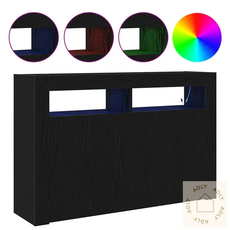 Skap Svart Eik Konstruert Tre 116 X 30 X 75 Cm Moderne Skap