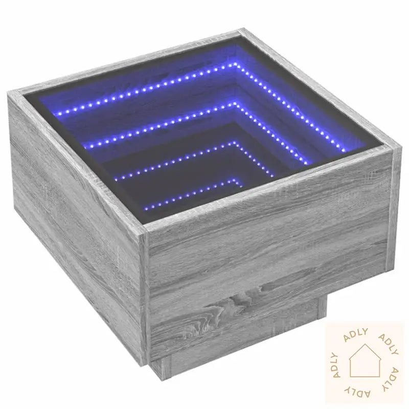 Salongbord Med Infinity Led Grå Sonoma 40X40X30 Cm