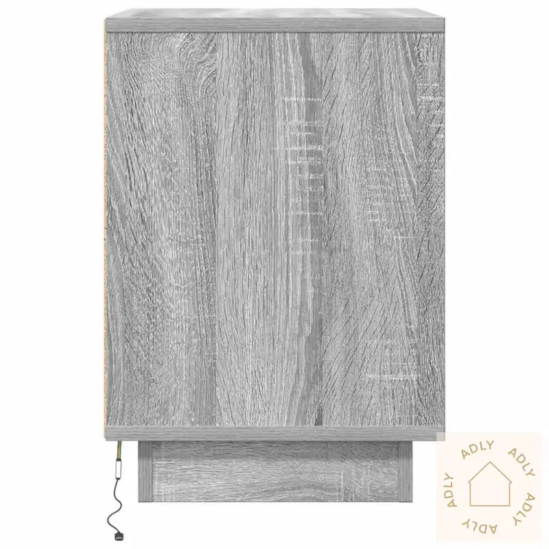 Nattskap Med Led-Lys 2 Stk Grå Sonoma 38X34X50 Cm