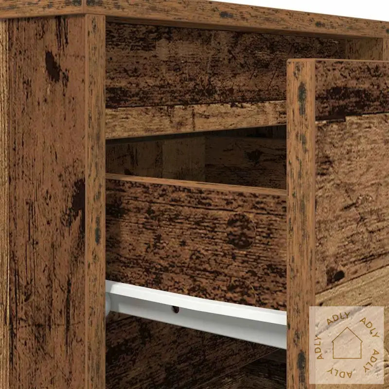 Nattskap Med Led-Lys 2 Stk Gammelt Tre 38X34X50 Cm