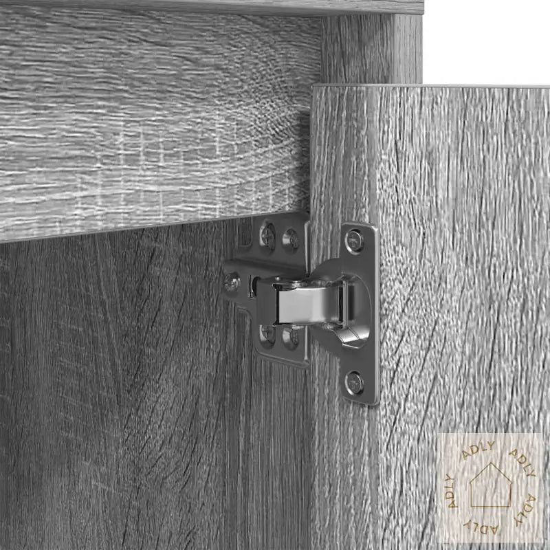 Nattskap Med Led-Lys 2 Stk Grå Sonoma 38X34X50 Cm