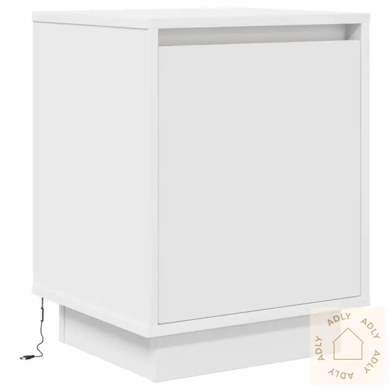 Nattskap Med Led-Lys 2 Stk Hvit 38X34X50 Cm