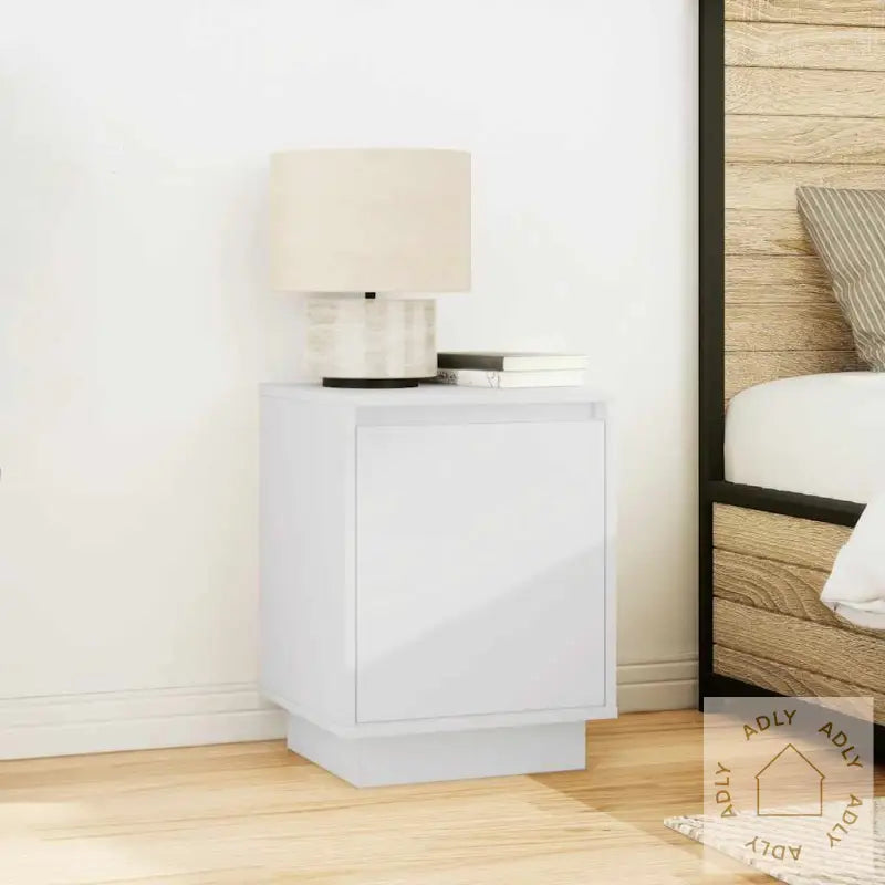 Nattskap Med Led-Lys 2 Stk Hvit 38X34X50 Cm