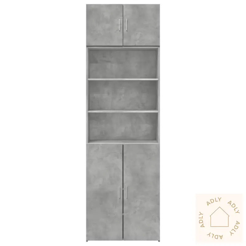 Oppbevaringsskap Betonggrå 70X42,5X225 Cm Konstruert Tre