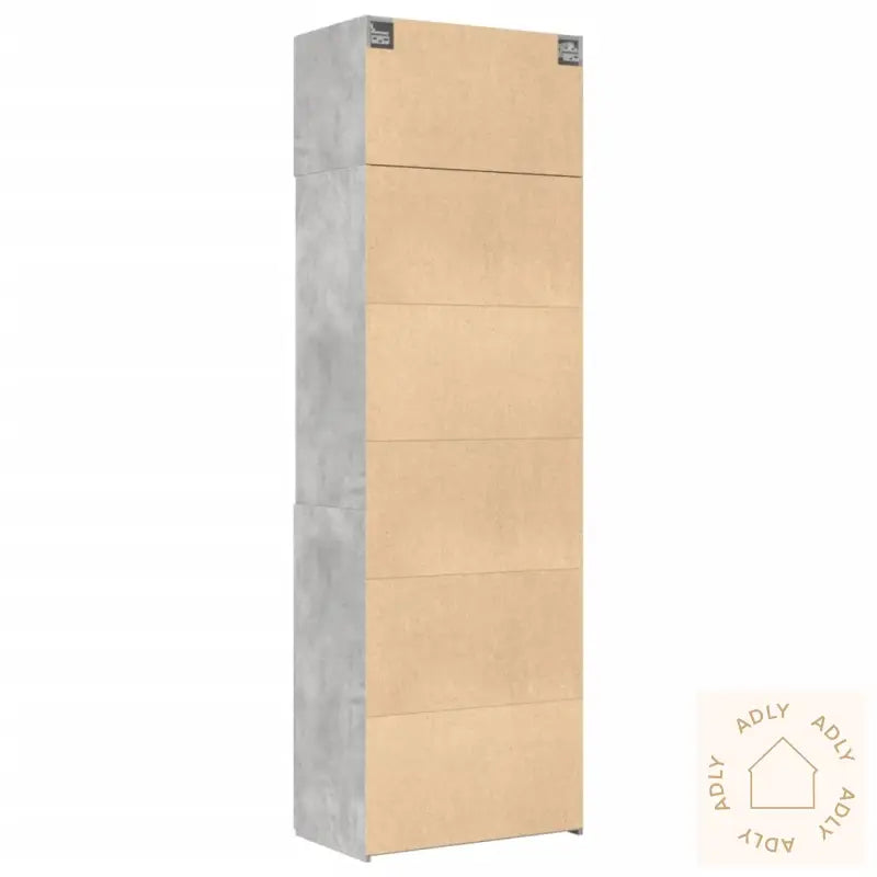 Oppbevaringsskap Betonggrå 70X42,5X225 Cm Konstruert Tre