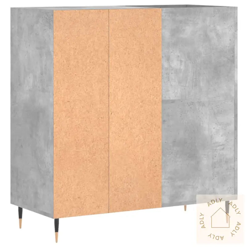 Hifi-Benk Betonggrå 84,5X38X89 Cm Konstruert Tre