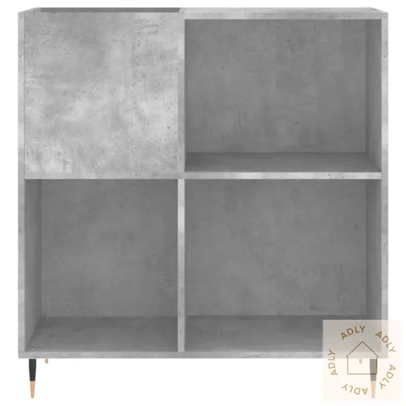 Hifi-Benk Betonggrå 84,5X38X89 Cm Konstruert Tre