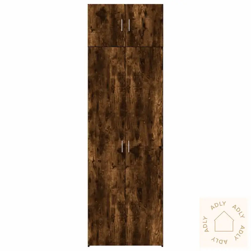 Oppbevaringsskap Røkt Eik 70X42,5X225 Cm Konstruert Tre