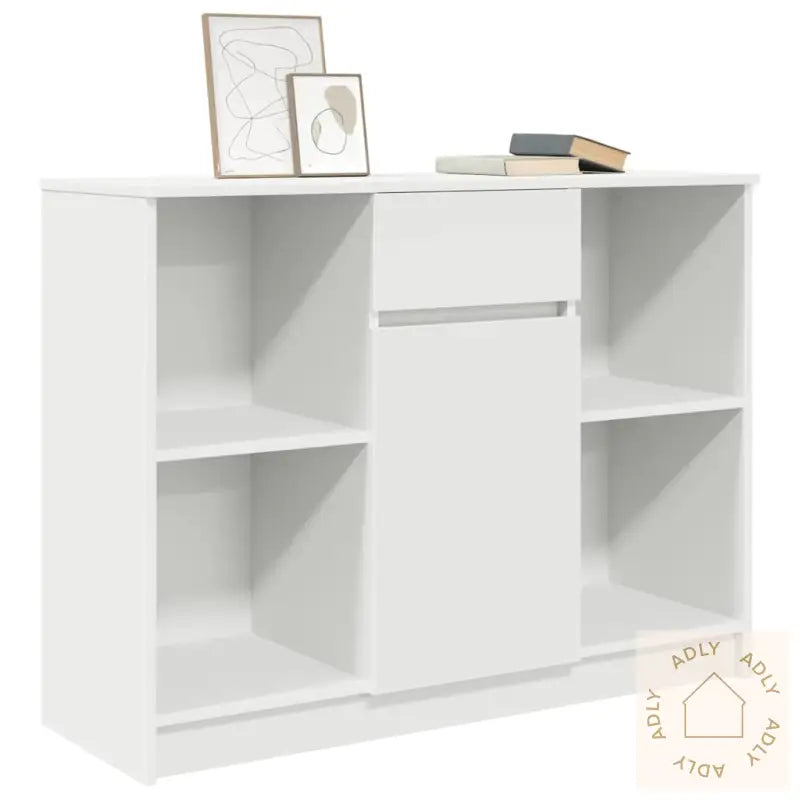 Skjenk Med Skuff Hvit 101X35X76 Cm Konstruert Tre