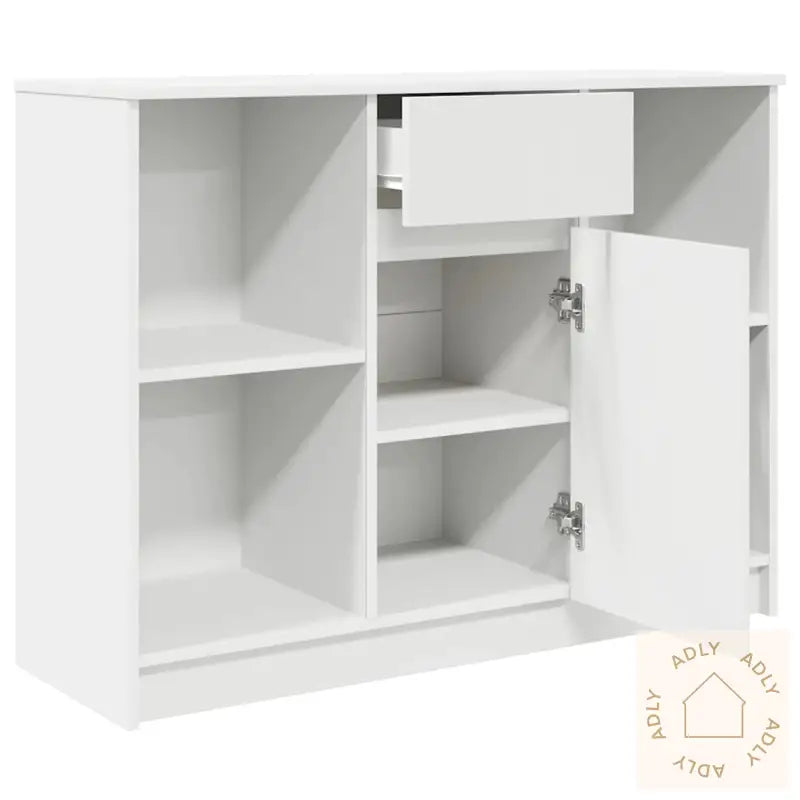 Skjenk Med Skuff Hvit 101X35X76 Cm Konstruert Tre