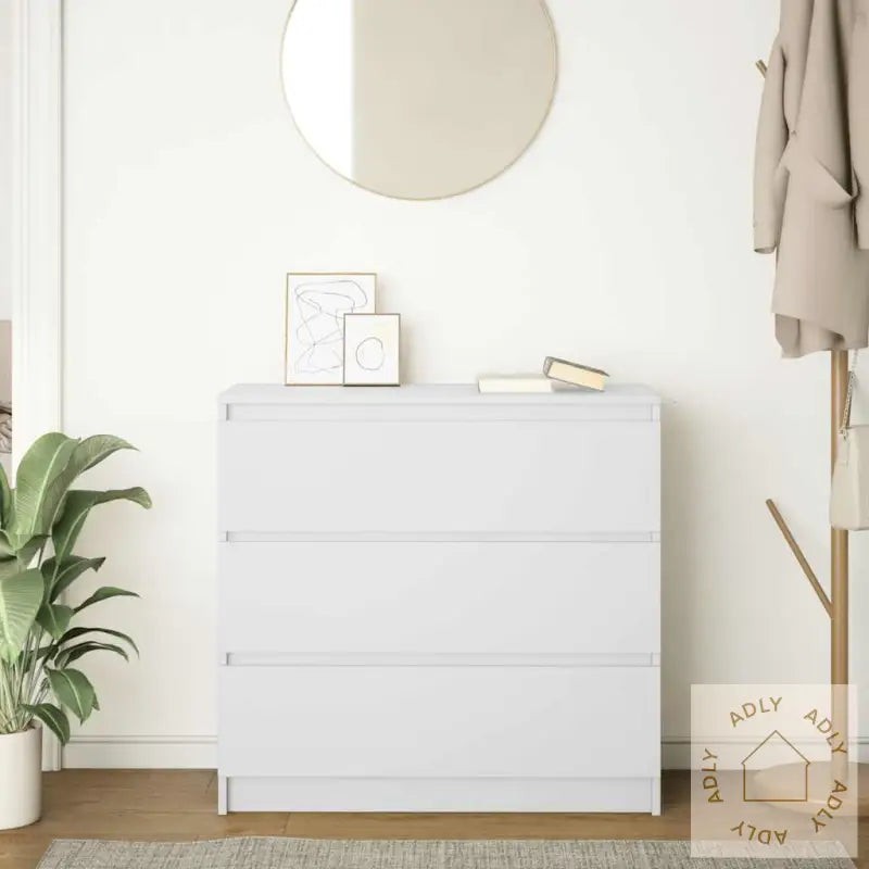 Skjenk Hvit 80X35X76 Cm Konstruert Tre