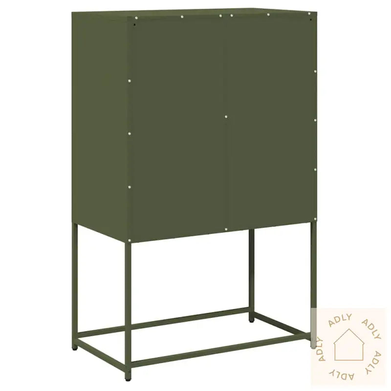 Highboard Olivengrønn 68X39X107 Cm Stål
