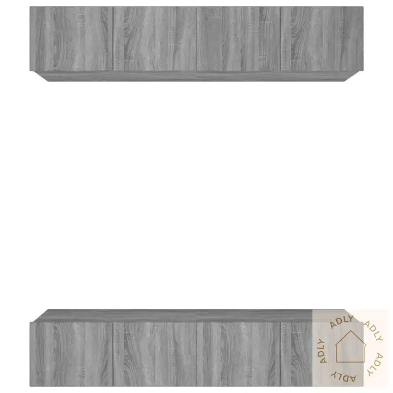 Tv-Benker 4 Stk Grå Sonoma 80X30X30 Cm Konstruert Tre