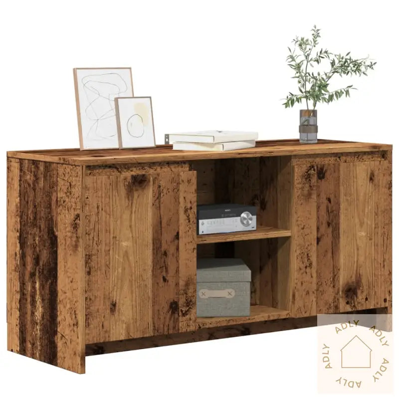 Tv-Benk Gammelt Tre 102X37,5X52,5 Cm Konstruert Tre