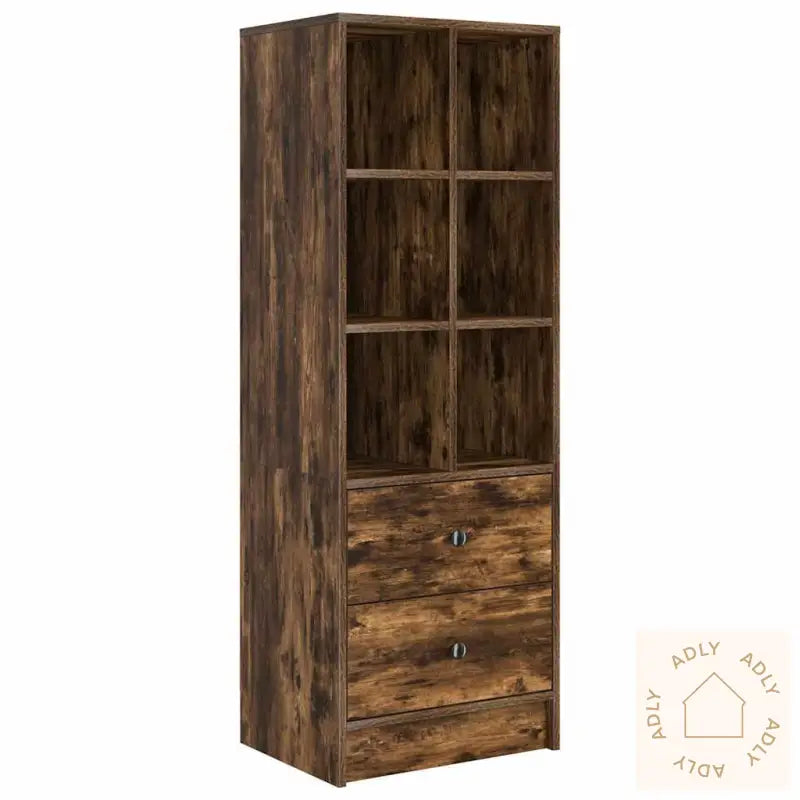 Pult Med Oppbevaring Røkt Eik Konstruert Tre