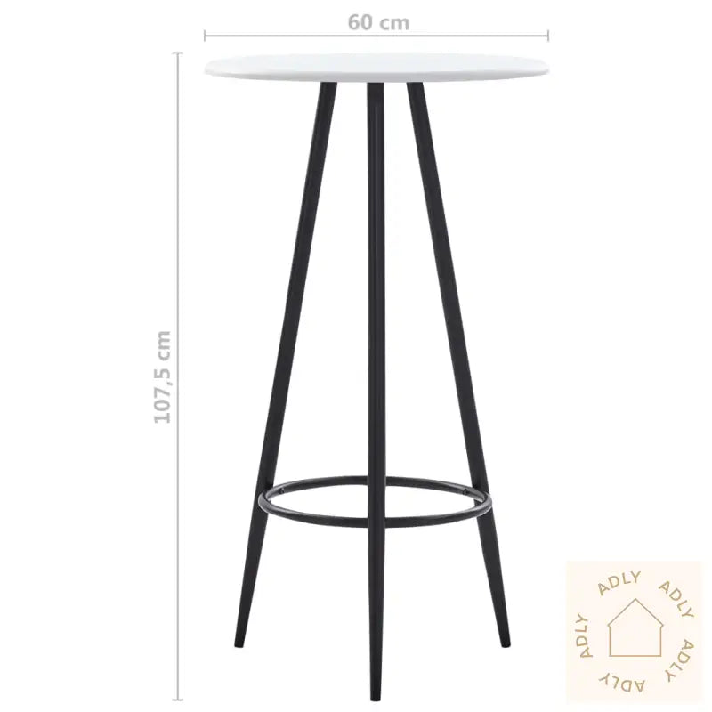Barbord Hvit 60X107,5 Cm Mdf