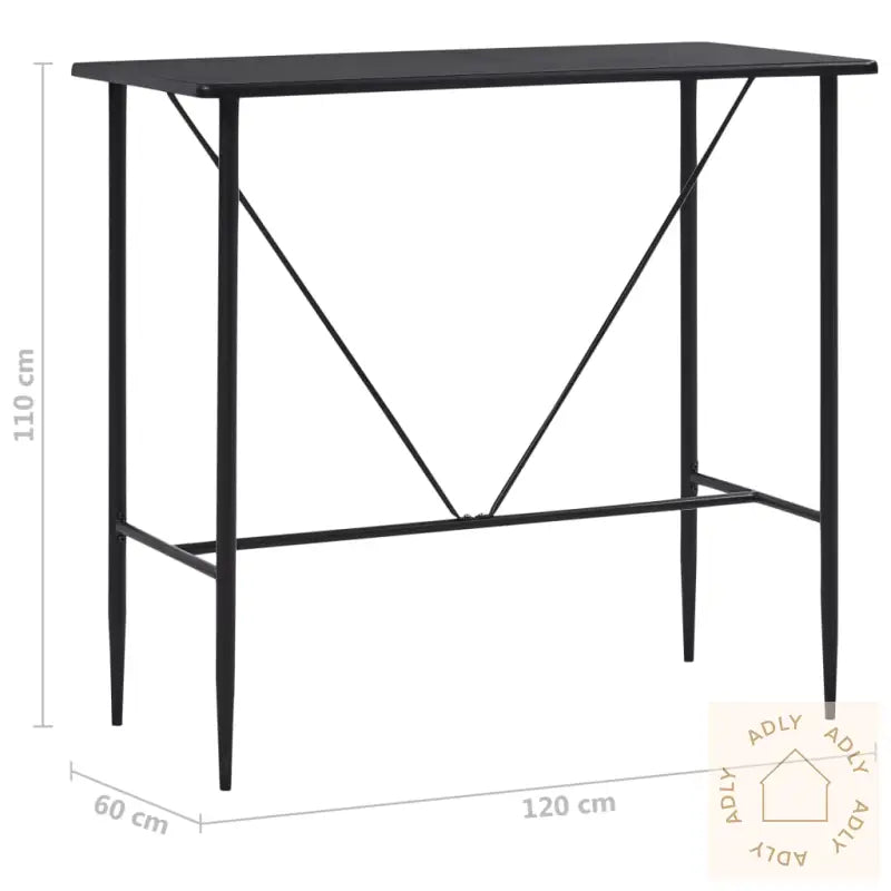 Barbord Svart 120X60X110 Cm Mdf