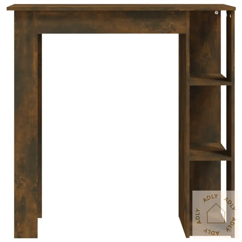 Barbord Med Hylle Røkt Eik 102X50X103,5 Cm