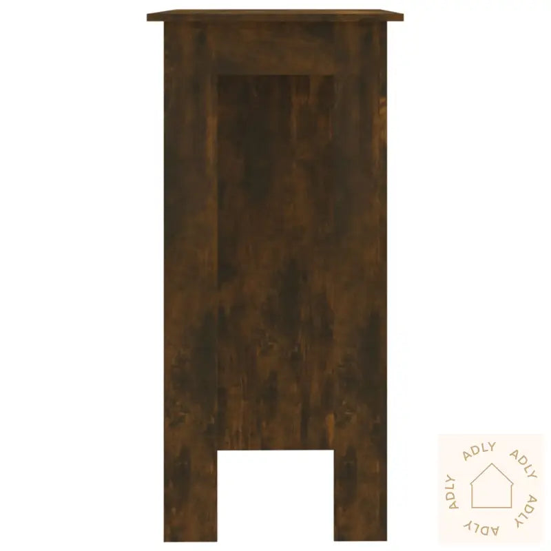 Barbord Med Hylle Røkt Eik 102X50X103,5 Cm