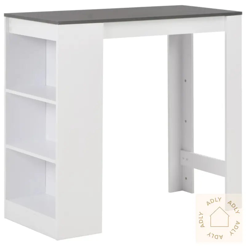 Barbord Med Hylle Hvit 110X50X103 Cm