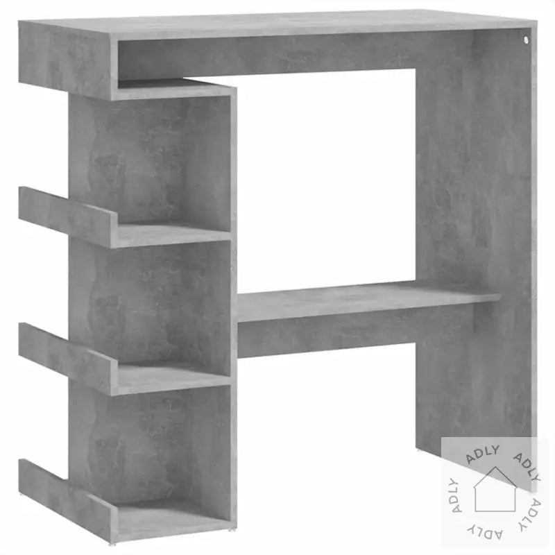 Barbord Med Oppbevaring Betonggrå 100X50X101,5Cm Konstruert Tre