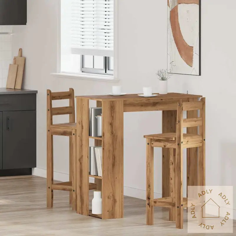 Barbord Med Hylle Artisan Eik 102X50X103,5 Cm Konstruert Tre