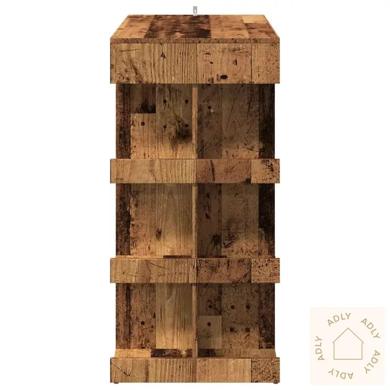 Barbord Med Oppbevaring Gammelt Tre 100X48X101,5 Cm