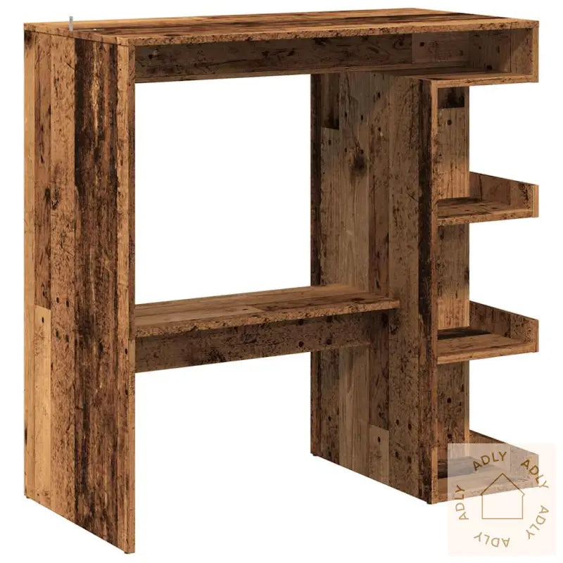 Barbord Med Oppbevaring Gammelt Tre 100X48X101,5 Cm