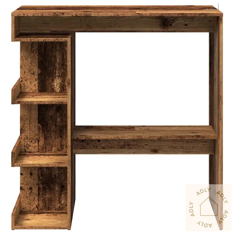 Barbord Med Oppbevaring Gammelt Tre 100X48X101,5 Cm