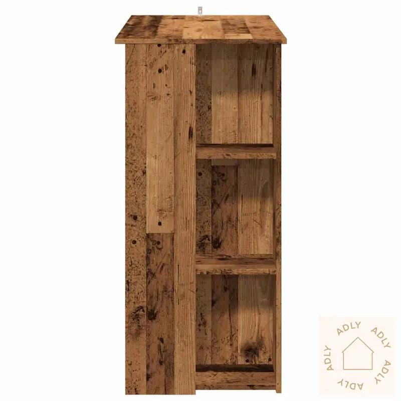 Barbord Med Hylle Gammelt Tre 102X50X103,5 Cm Konstruert Tre