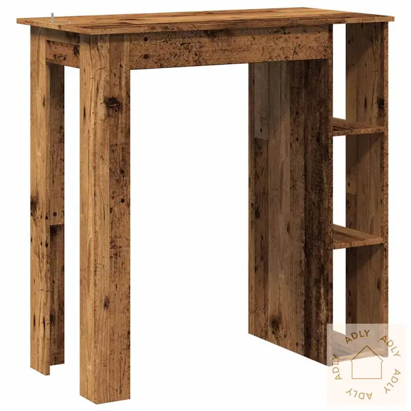 Barbord Med Hylle Gammelt Tre 102X50X103,5 Cm Konstruert Tre