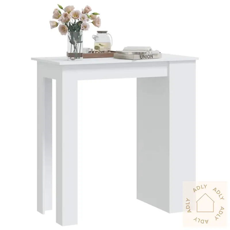 Barbord Med Oppbevaring Hvit 102X50X103,5 Cm Konstruert Tre