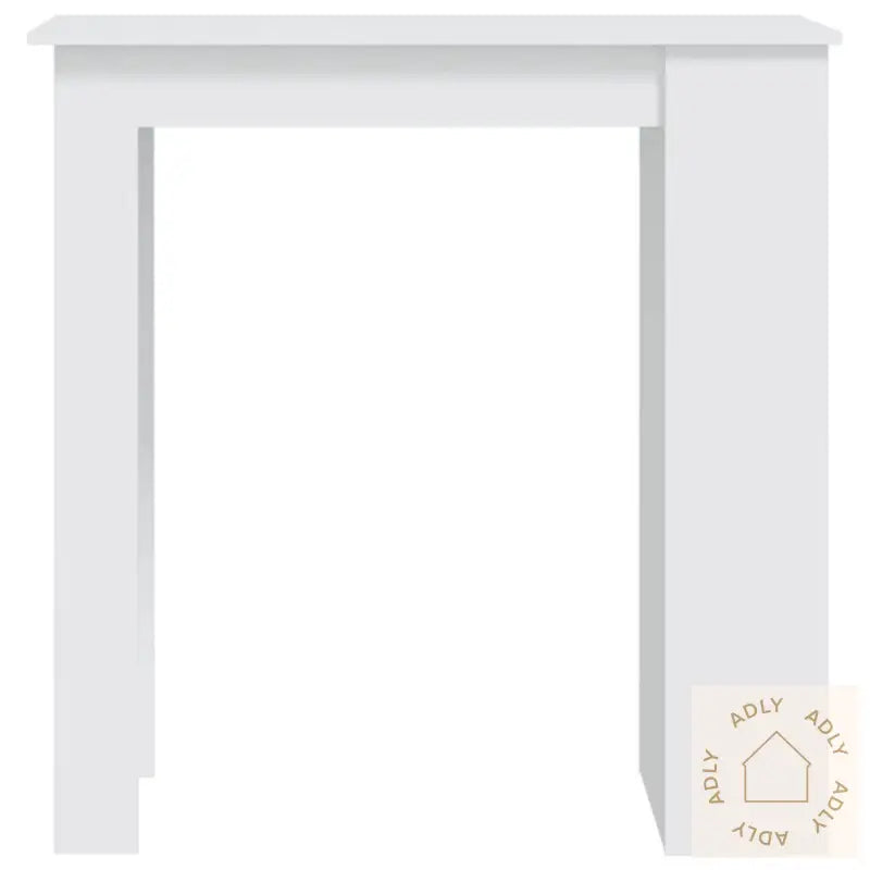 Barbord Med Oppbevaring Hvit 102X50X103,5 Cm Konstruert Tre
