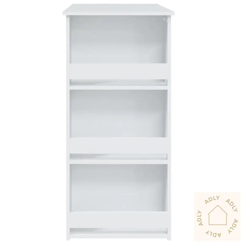 Barbord Med Oppbevaring Hvit 102X50X103,5 Cm Konstruert Tre