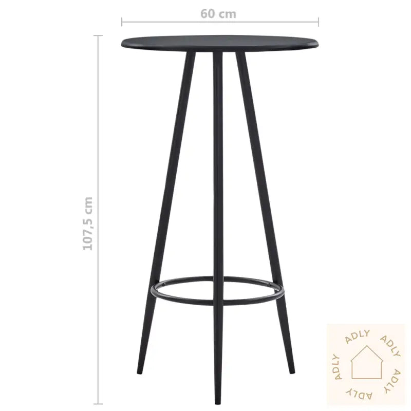 Barbord Svart 60X107,5 Cm Mdf