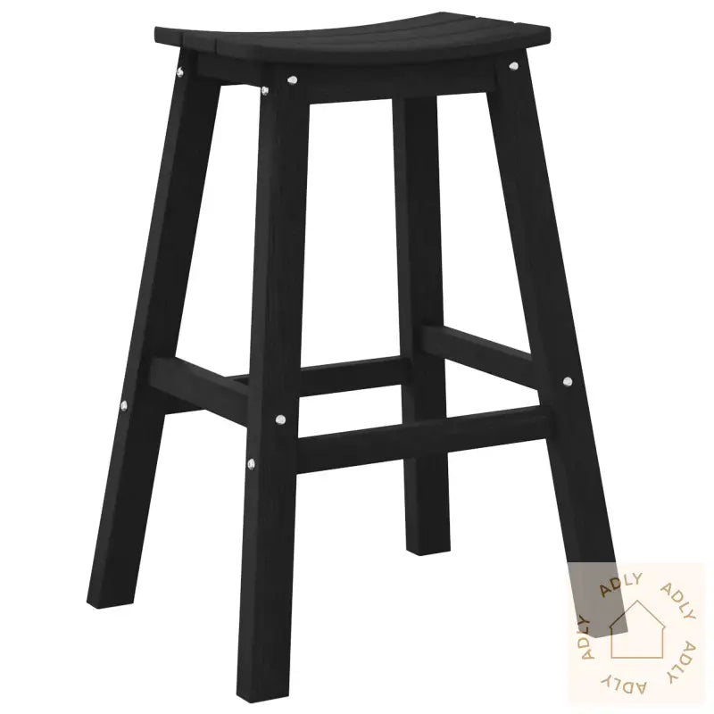 Barstoler 2 Stk Svart Hdpe