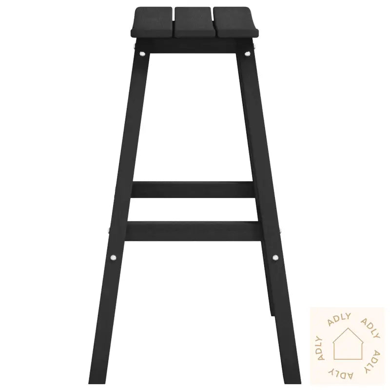 Barstoler 2 Stk Svart Hdpe