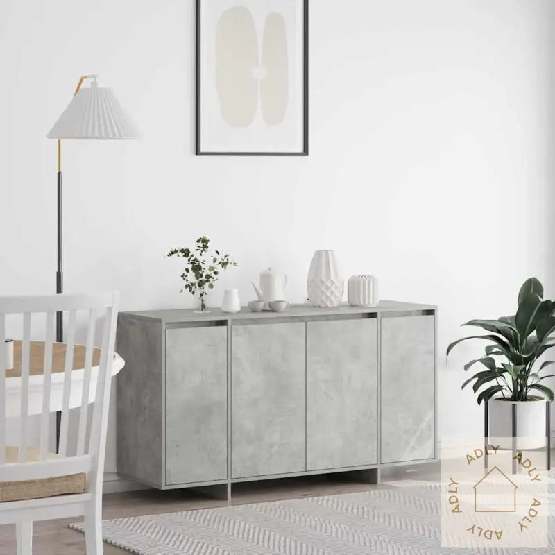 Betonggrå Serviesskap Betonggrå Konstruert Tre 135 X 41 X 75 Cm