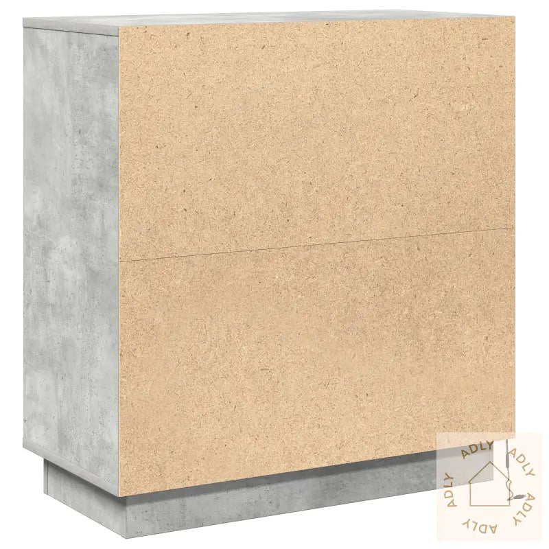 Sideboard Med Led Betonggrå 71X34,5X75 Cm Ingeniørtre
