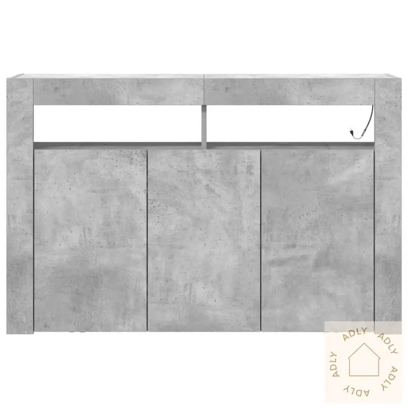 Skjenk Betonggrå Konstruert Tre 116 X 30 X 75 Cm Rektangulær
