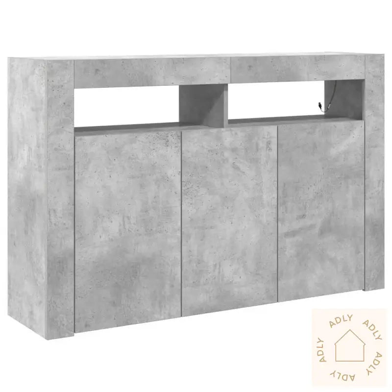 Skjenk Betonggrå Konstruert Tre 116 X 30 X 75 Cm Rektangulær