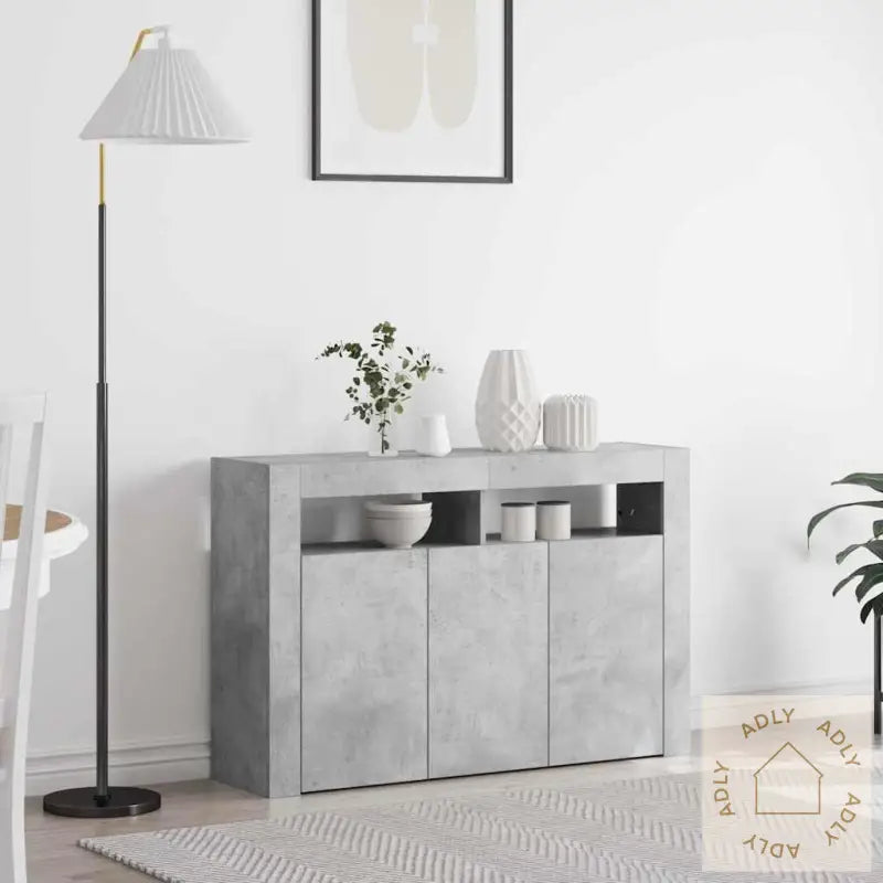 Skjenk Betonggrå Konstruert Tre 116 X 30 X 75 Cm Rektangulær
